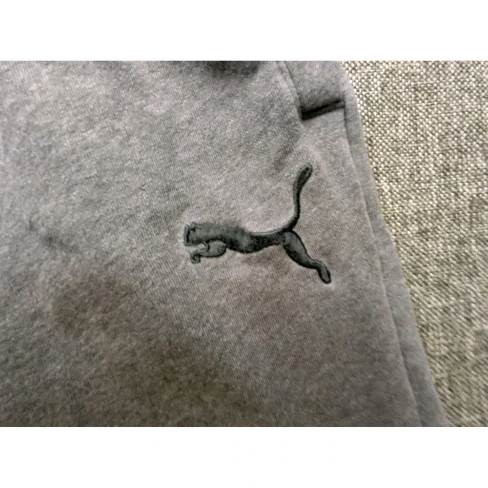 Puma Men's Sweatpants Large Gray Athletic Logo Y2K Outdoor Jogger Pants